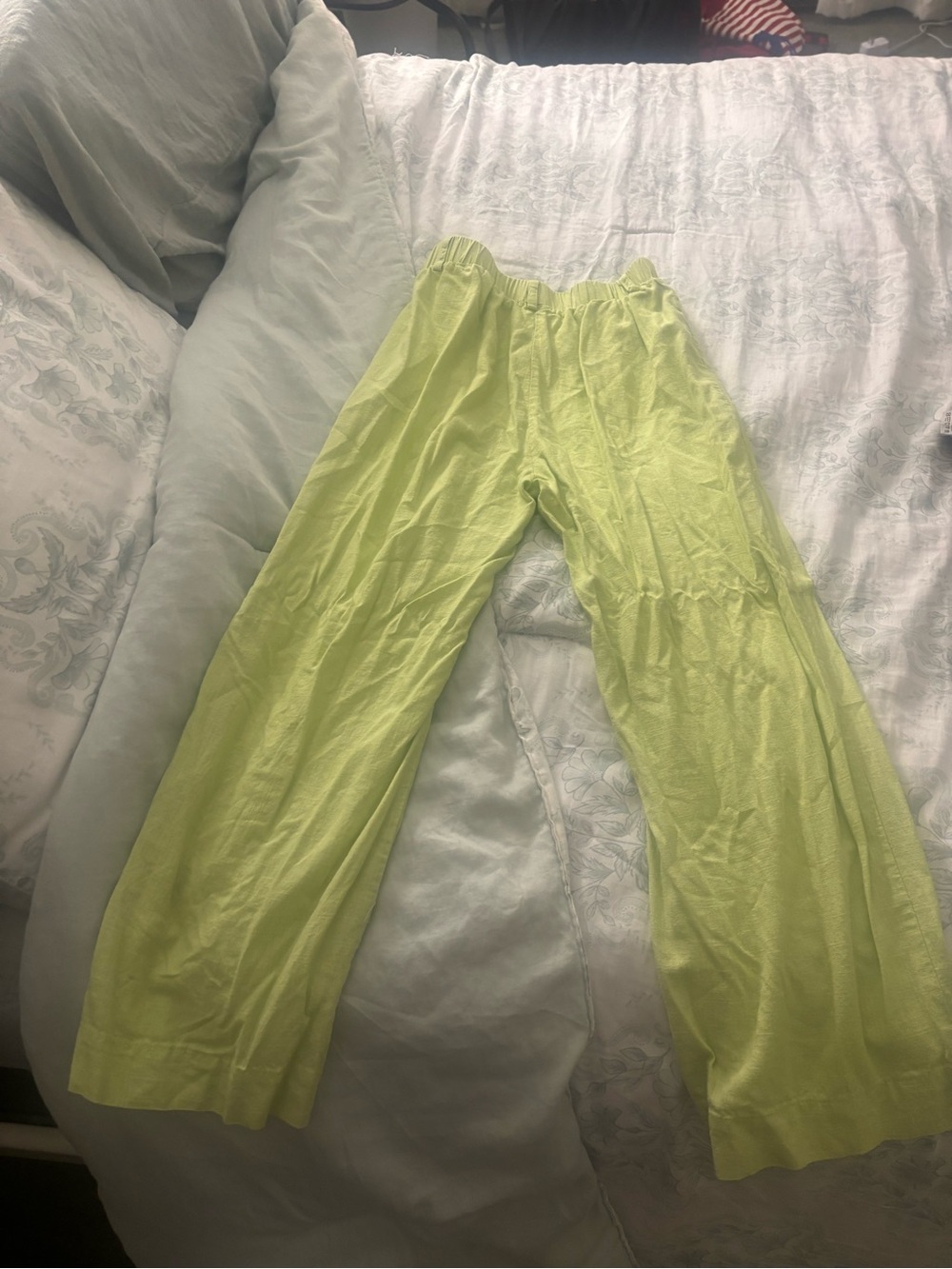 Kids Lightweight Lime Green Lounge Pants
